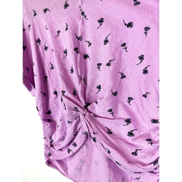 Gently Used Intimately Free People Lavender Twist-back Tee - Picture 5 of 7